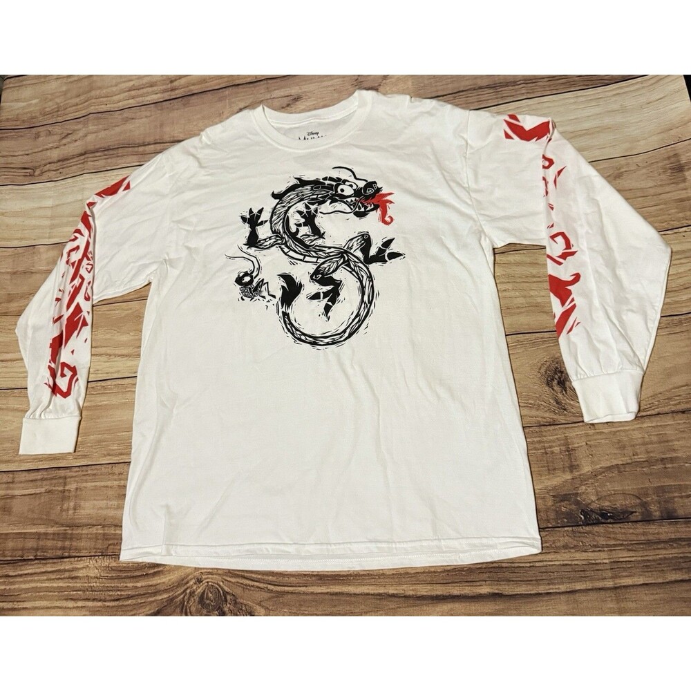 Disney Mulan Movie XL Long Sleeve Shirt The Disney Store Animated Cartoon Dragon